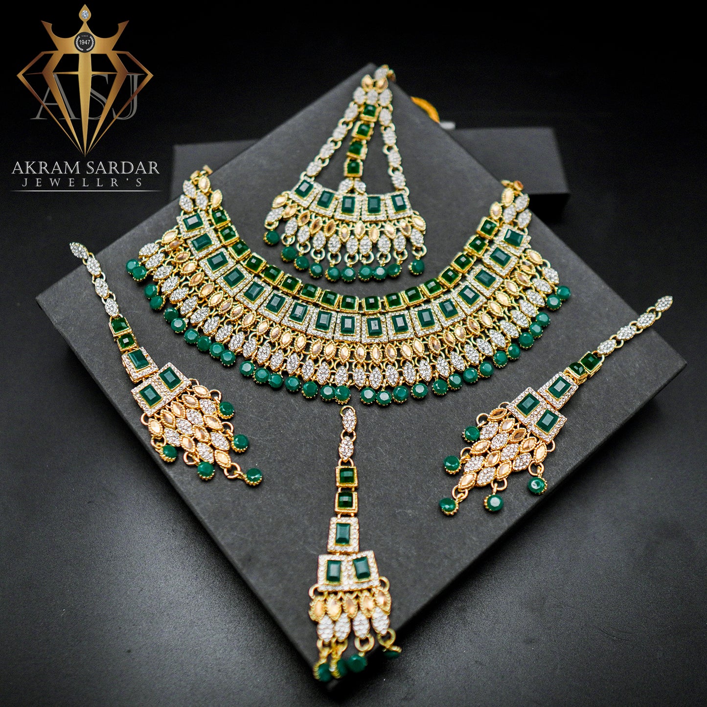 Roha Zircon Kundan Bridal Set
