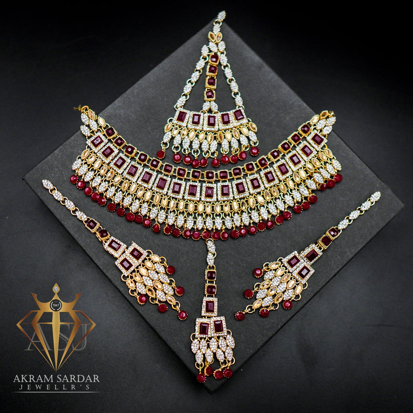 Roha Zircon Kundan Bridal Set