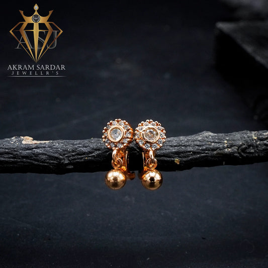Nooray Digital Zircon Ear-Tops – Elegant Sparkle, Modern Style