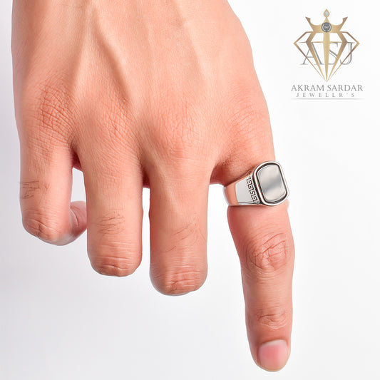 Versace Style Stainless Steel Ring