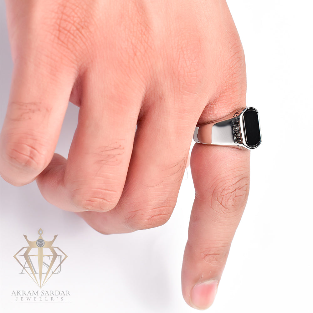 Versace Style Stainless Steel Ring