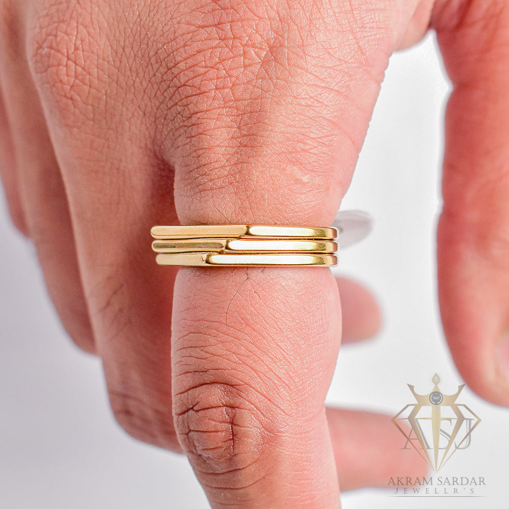 Unisex Step Ring