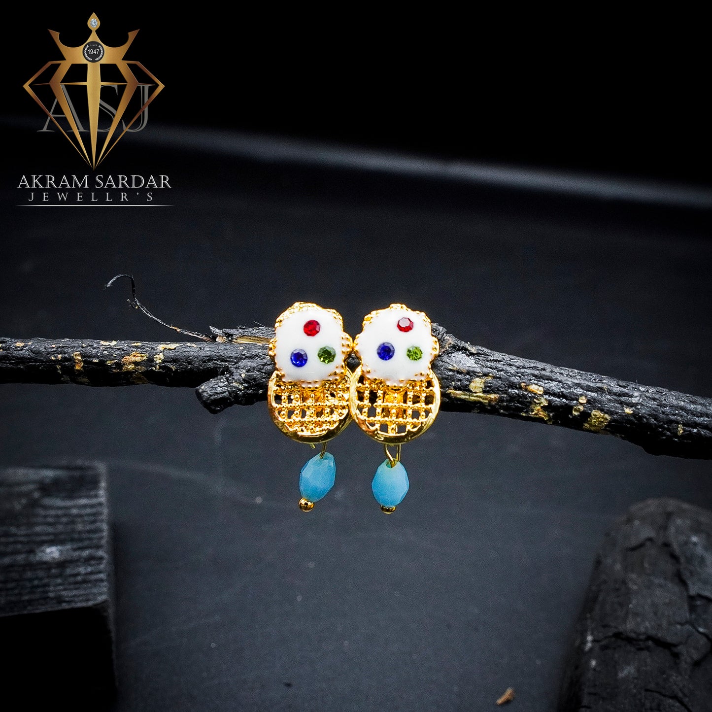 Nova Digital Stone Drop Ear-Tops
