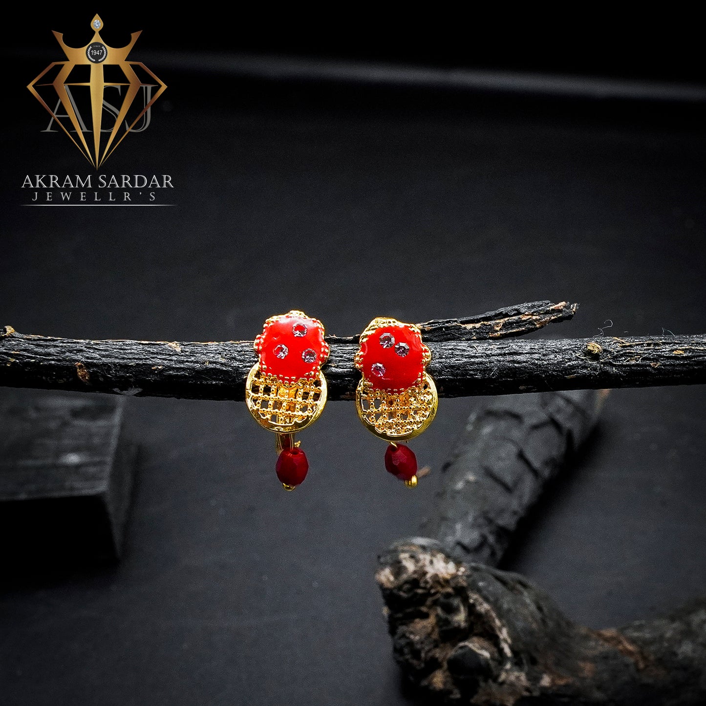 Nova Digital Stone Drop Ear-Tops