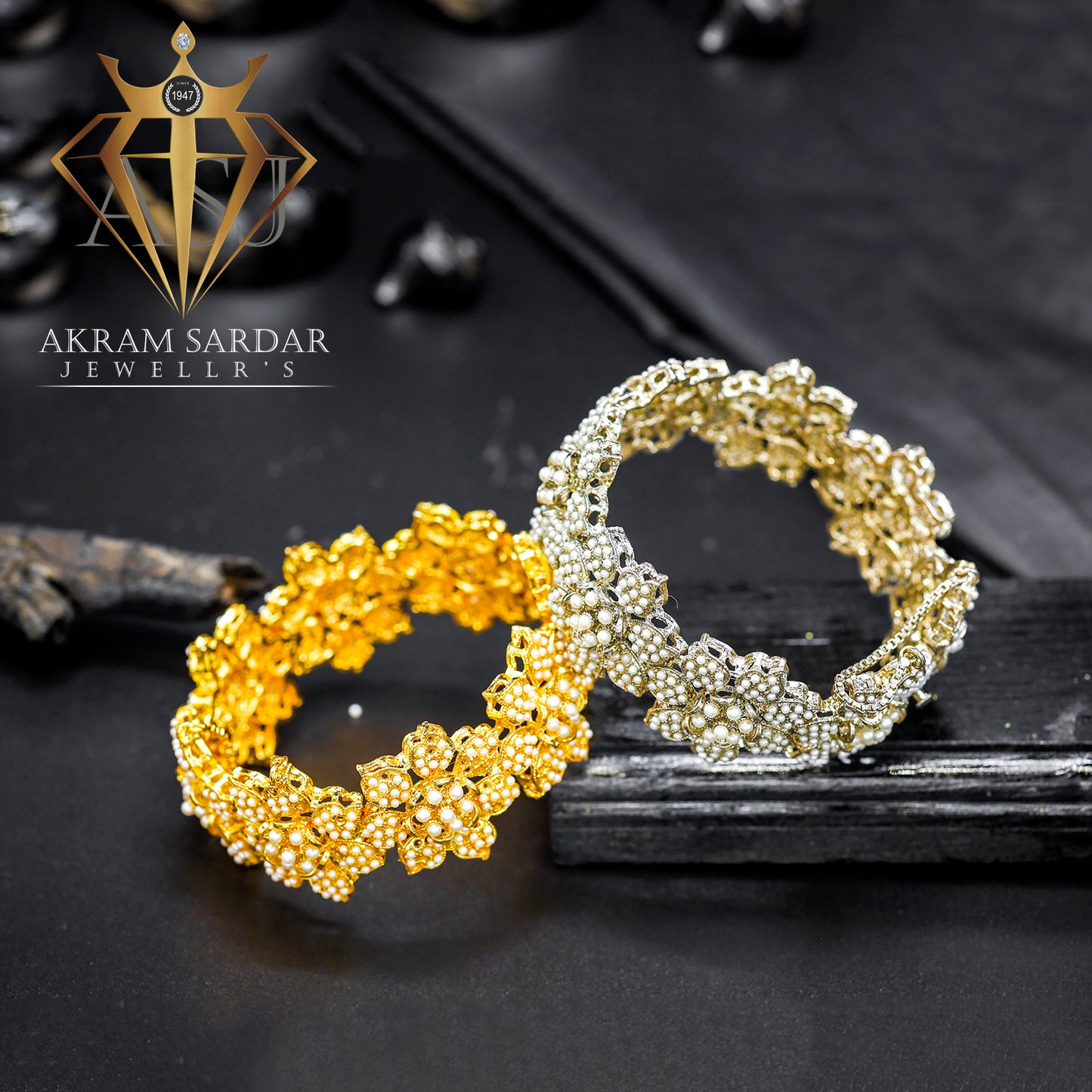 Kundan Glow Kara - Pair