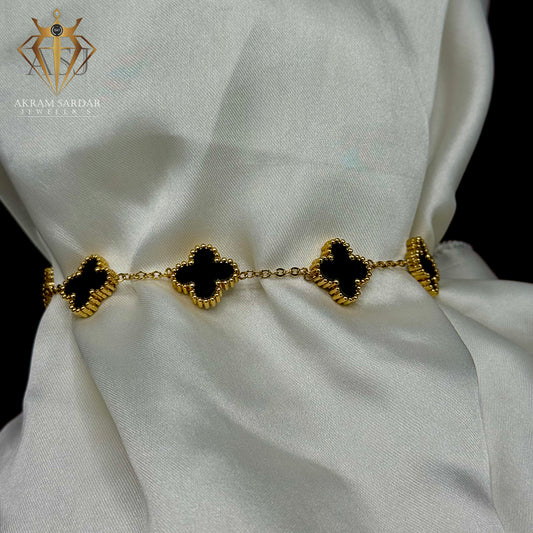Black Clover Charms Bracelet