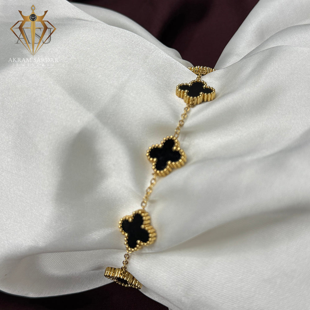 Black Clover Charms Bracelet