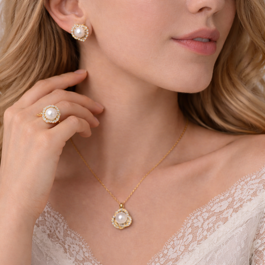 Noor-e-Pearl Pendant Set