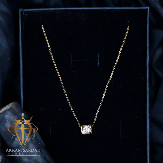 Crystal Drum Pendant