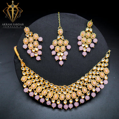 Sheesh Kundan Necklace Set – Mirror the Grace of Royalty