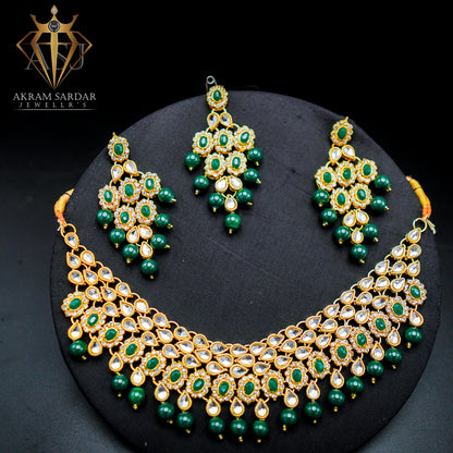 Sheesh Kundan Necklace Set – Mirror the Grace of Royalty