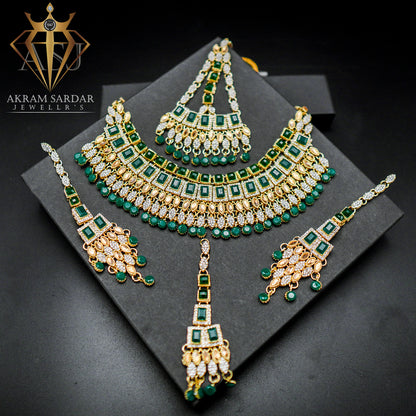 Roha Zircon Kundan Bridal Set