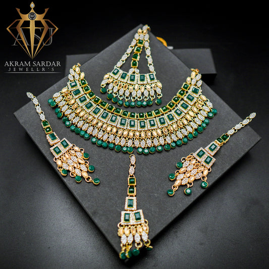 Roha Zircon Kundan Bridal Set
