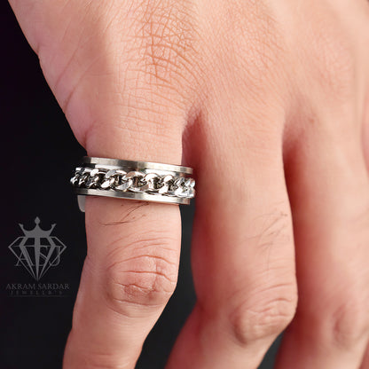 Silver Chain Ring