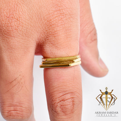 Unisex Step Ring