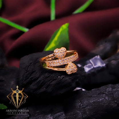 Twin Hearts Ring