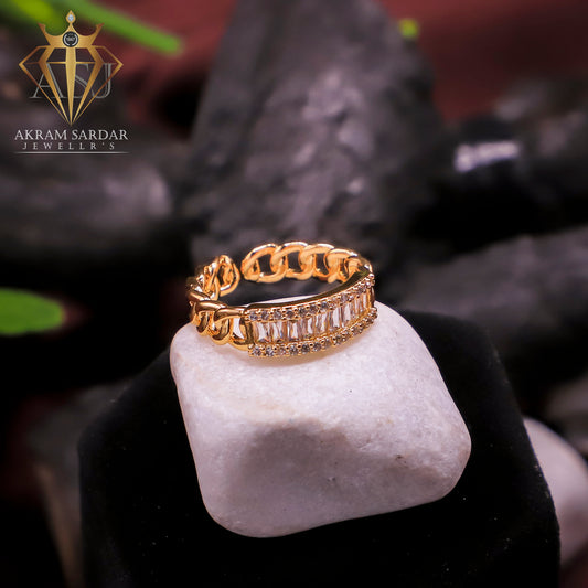 Gilded Link Ring