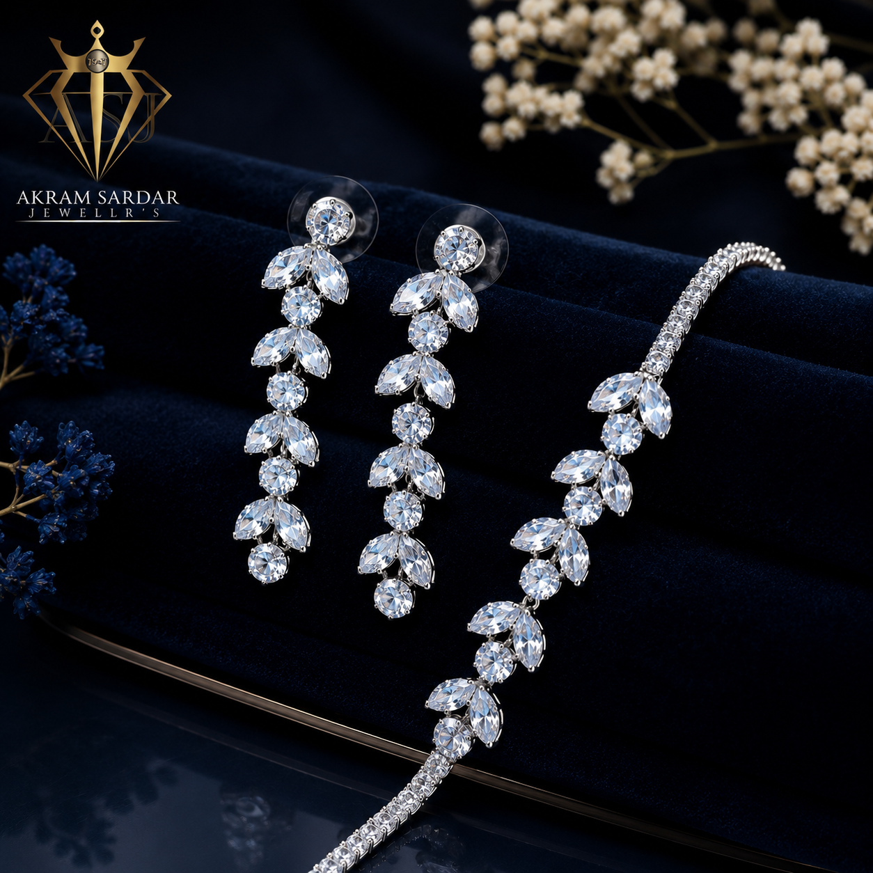 Digital Stone Bracelet & Earring