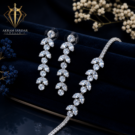 Digital Stone Bracelet & Earring