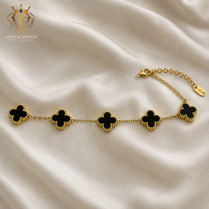 Black Clover Charms Bracelet