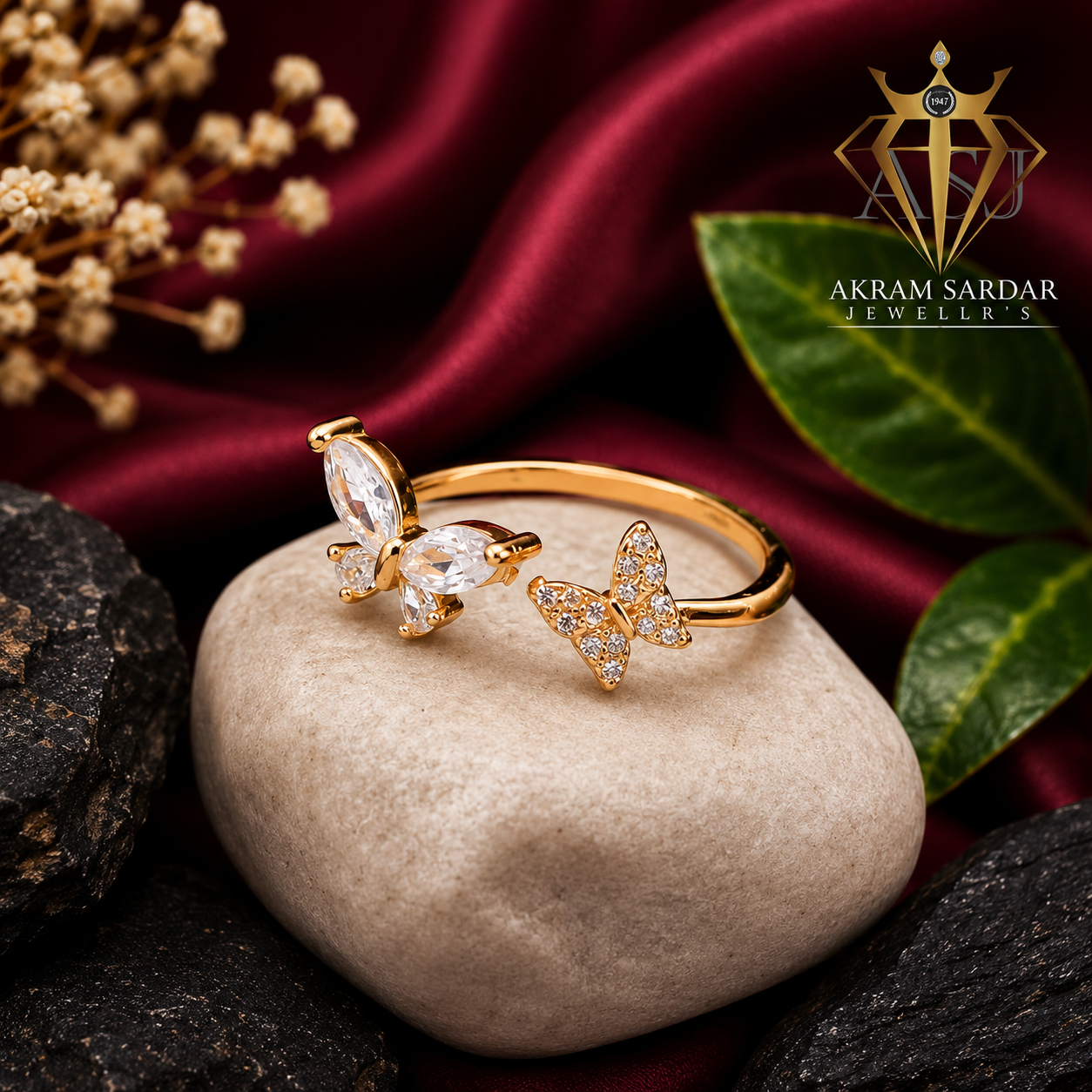 Twin Flutter Ring